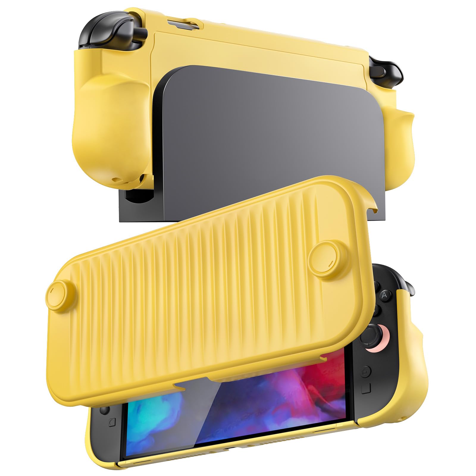 ProCase Dockable Grip Case for Nintendo Switch 2, Protective PC Front Cover with a Foldable Controller Holder Design, Slim Shockproof Hard Shell Fit for 2025 Switch 2 & Kickstand -Black — view 13