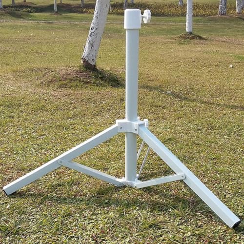 Soporte sombrilla de hierro blanco triangular que soluciona las caídas en la playa 7