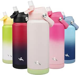 Konokyo Insulated Water Bottle 24 Oz - Sea Salt Color, Double Wall Vacuum Stainless Steel