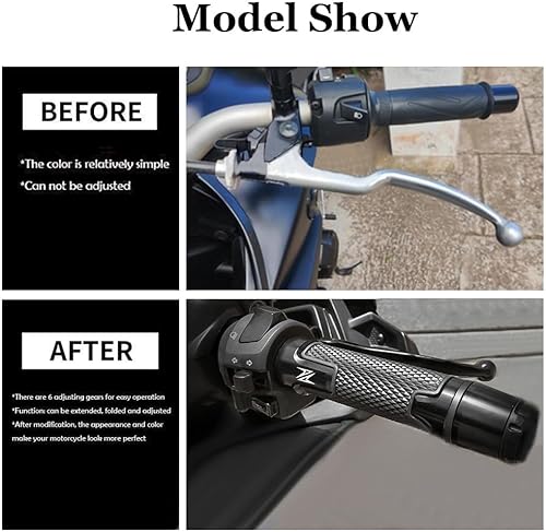 Vista 32 de 0.866 in 7/8 "Motocycle Manillar Agarraderas Juego Universal para Z900 Z650 Z750 Z800 Z400 Z1000 Ninja 250 400 650R ZX6R ZX10R ER6N -Verde