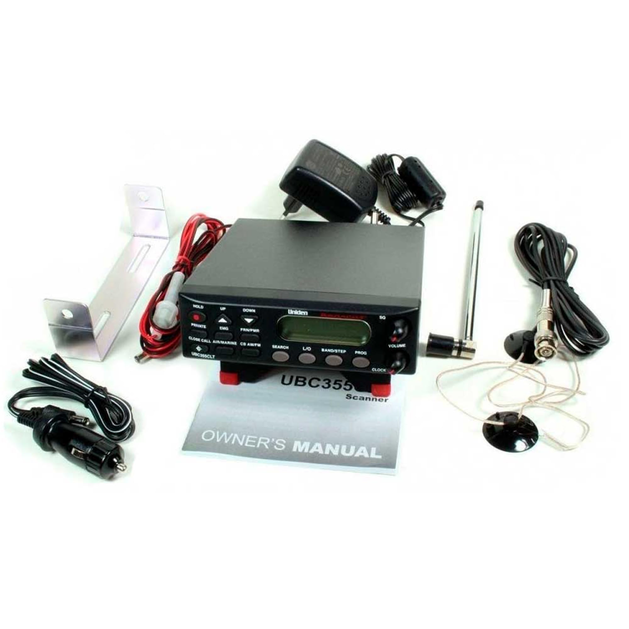 Kit de escáner de Radio de Escritorio Uniden UBC355CLT + Sticky Pad Regalo Azul