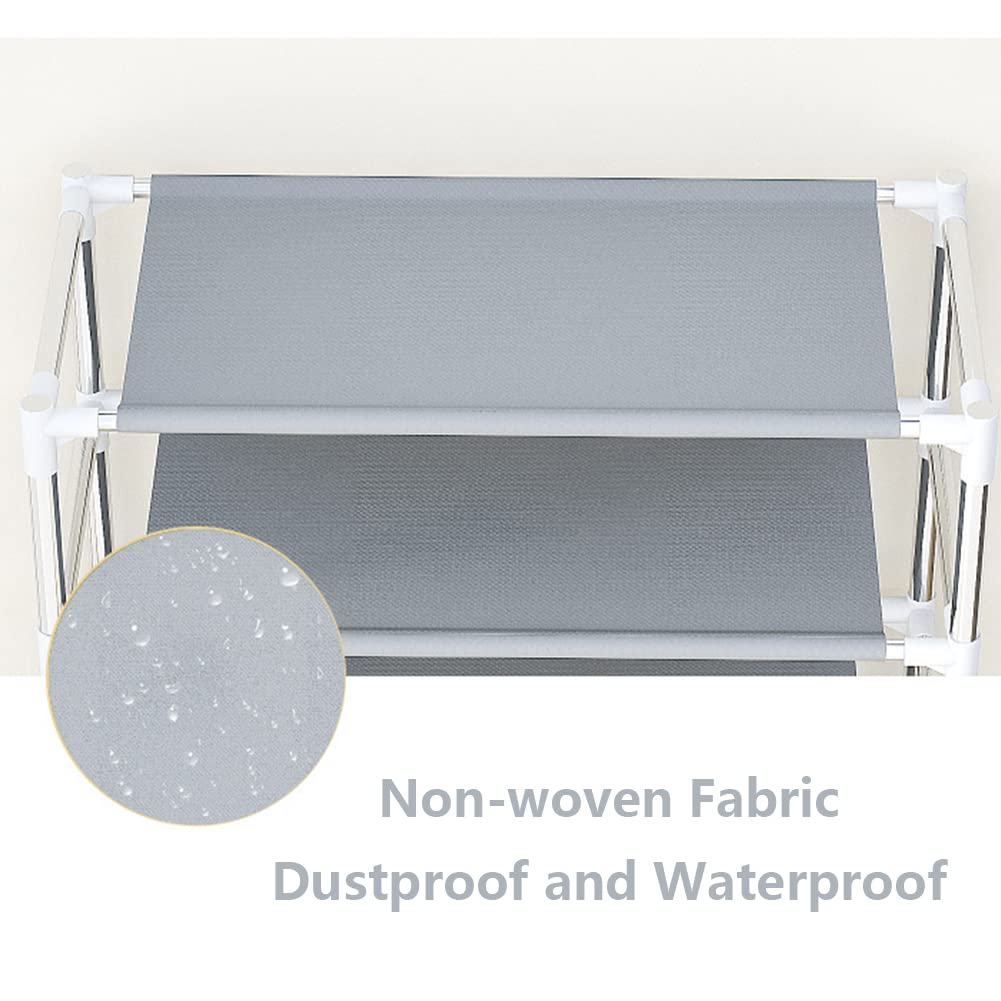 WuDLi Scarpiera a 2-9 Livelli, unità di stoccaggio per Scarpe Alta e Stretta, Organizer per Scarpe in plastica, ripostiglio sottoscala per Ingresso, Corridoio, Soggiorno, Bagno, Camera d