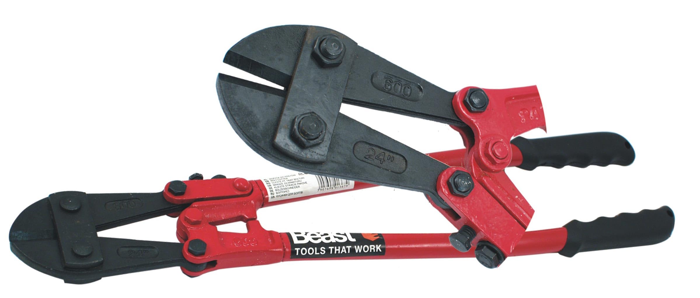 SIO Cortapernos Cortavarillas 24" 600mm Heavy Duty Cut600 - Cizalla Profesional Alta Resistencia para Acero, Varillas, Cadenas Candados - Mangos Antideslizantes Corte Preciso Industrial Taller