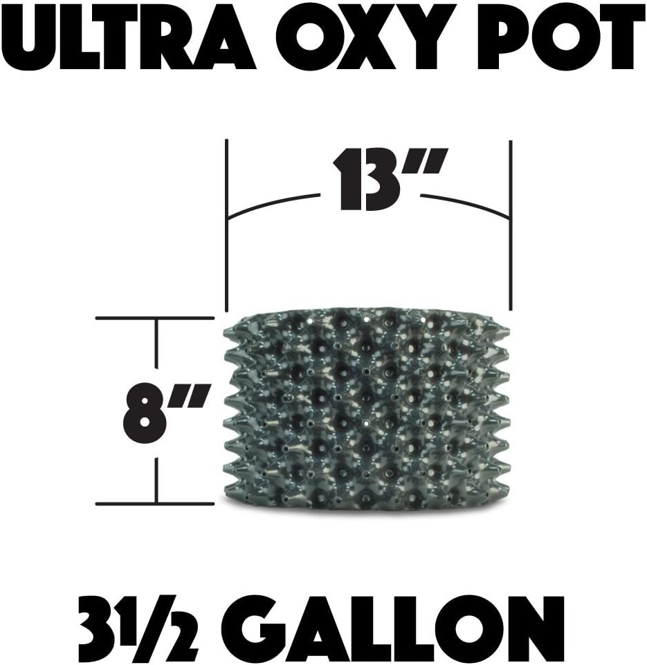 Ultra Oxy Pot Indoor/Outdoor Super Air-Pruning Black Planter - 3.5 Gallon - 5-Pack