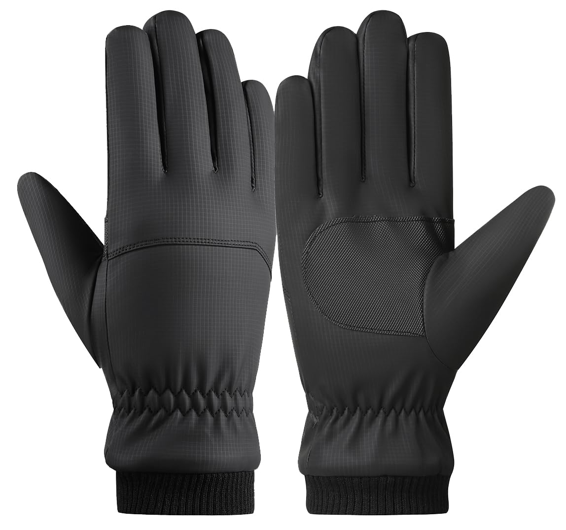 Winter Snow Gloves Men Women Snowmobile Glove Mens Ski Gloves Waterproof Warm Touchscreen Suitable for Running Driving Cycling