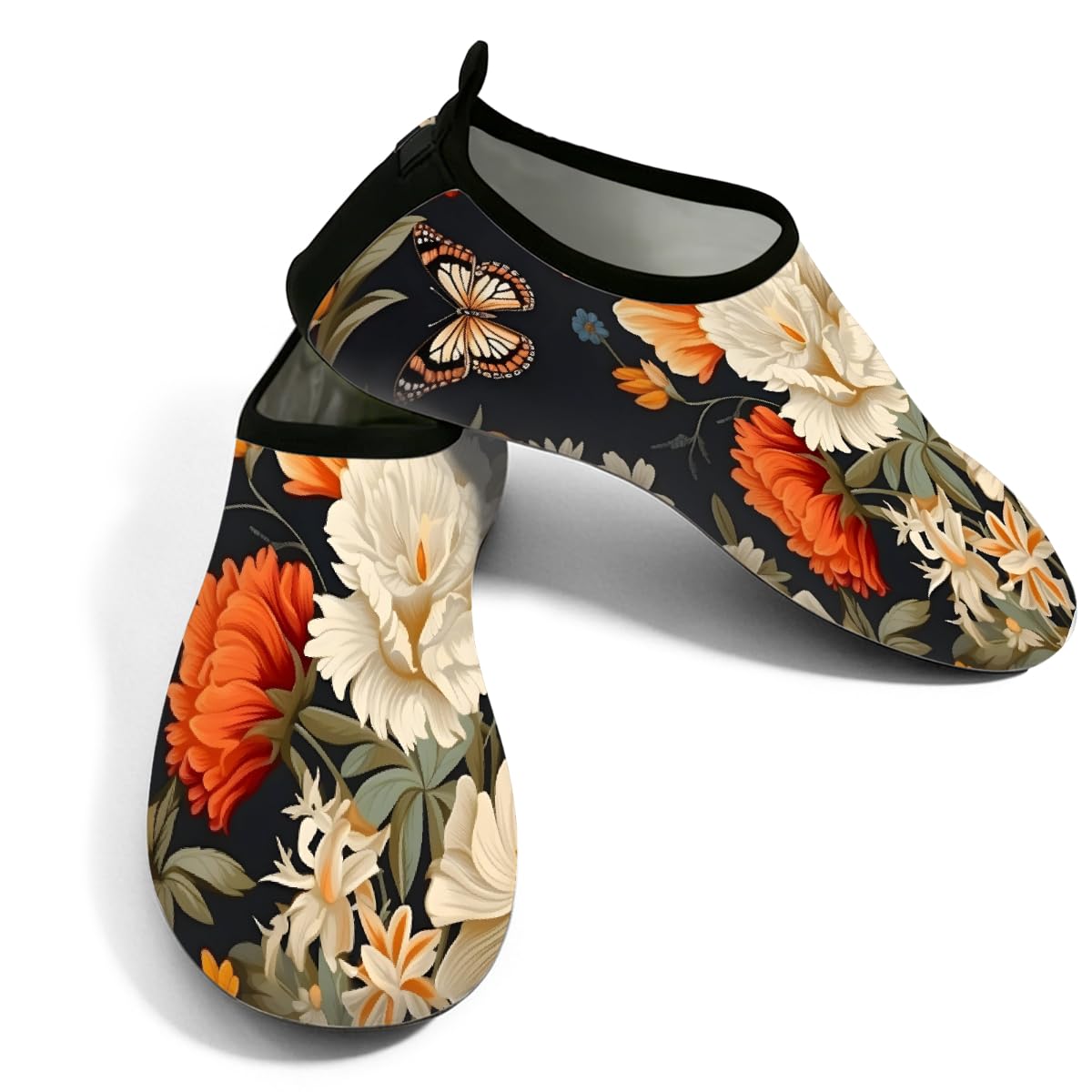 Zapatos acuáticos unisex con diseño botánico bohemio para playa 7
