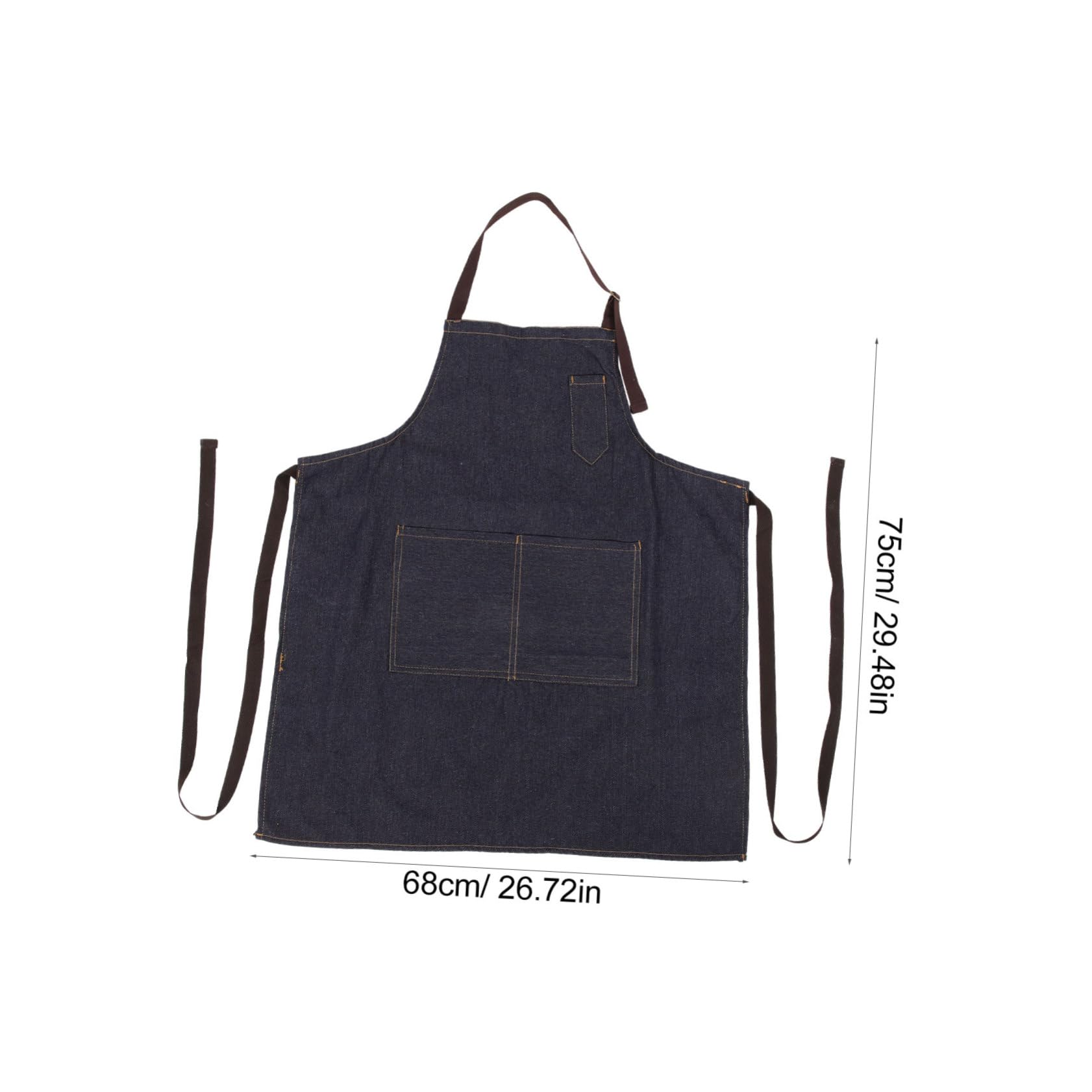 NAMOARLY Unisex Thickened Apron Kitchen Smock Apron Padding for Dishwashing (dark)