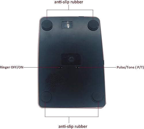 Miniatura 6 de Beneno - Teléfono fijo retro verde, diseño clásico rotativo, antiguo teléfono de escritorio con cable con timbre para el hogar y la oficina,