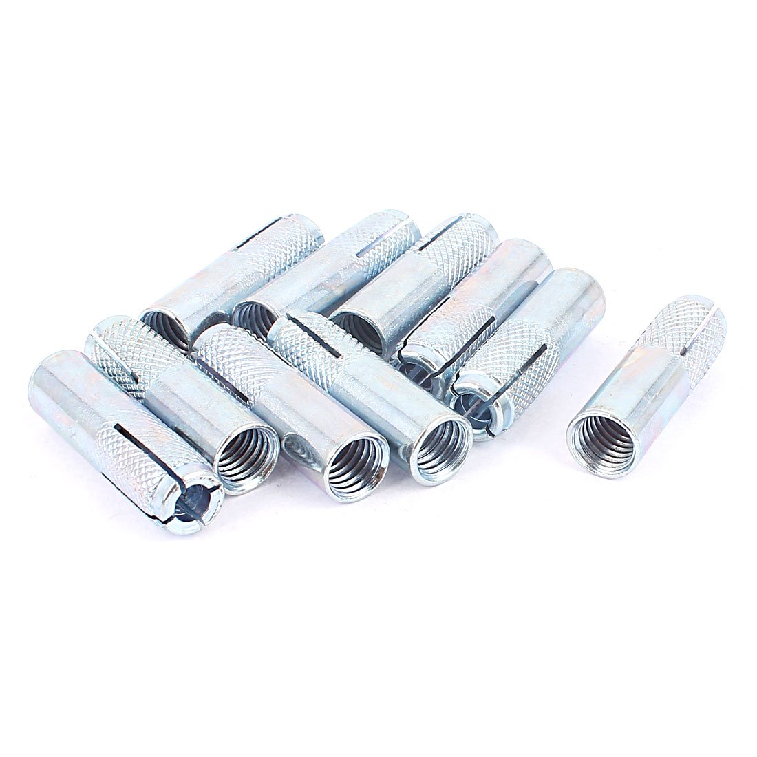 Uxcell Silver Sourcingmap 10 Pcs 40Mm Long Metal M10 Threaded Expansion Bolt Sleeve Anchors Tool