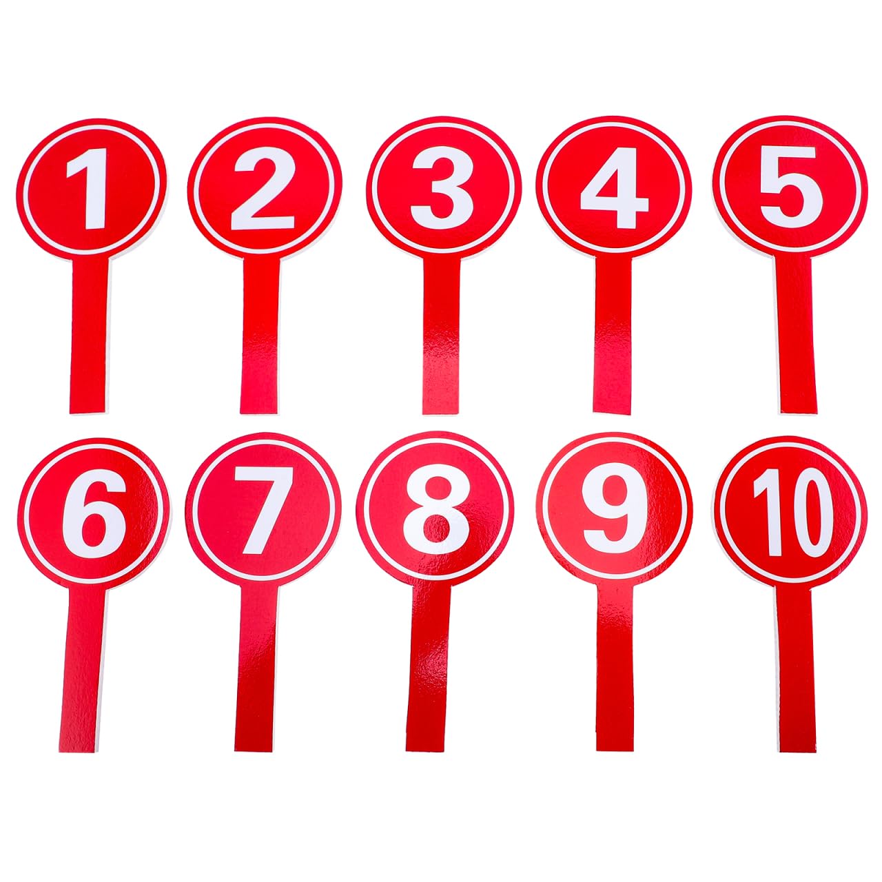 NOLITOY 10pcs Handheld Score Paddles 1-10 Number Boards with Practical Handles for Sports Events, Competition,s Voting and Classroom Use Set