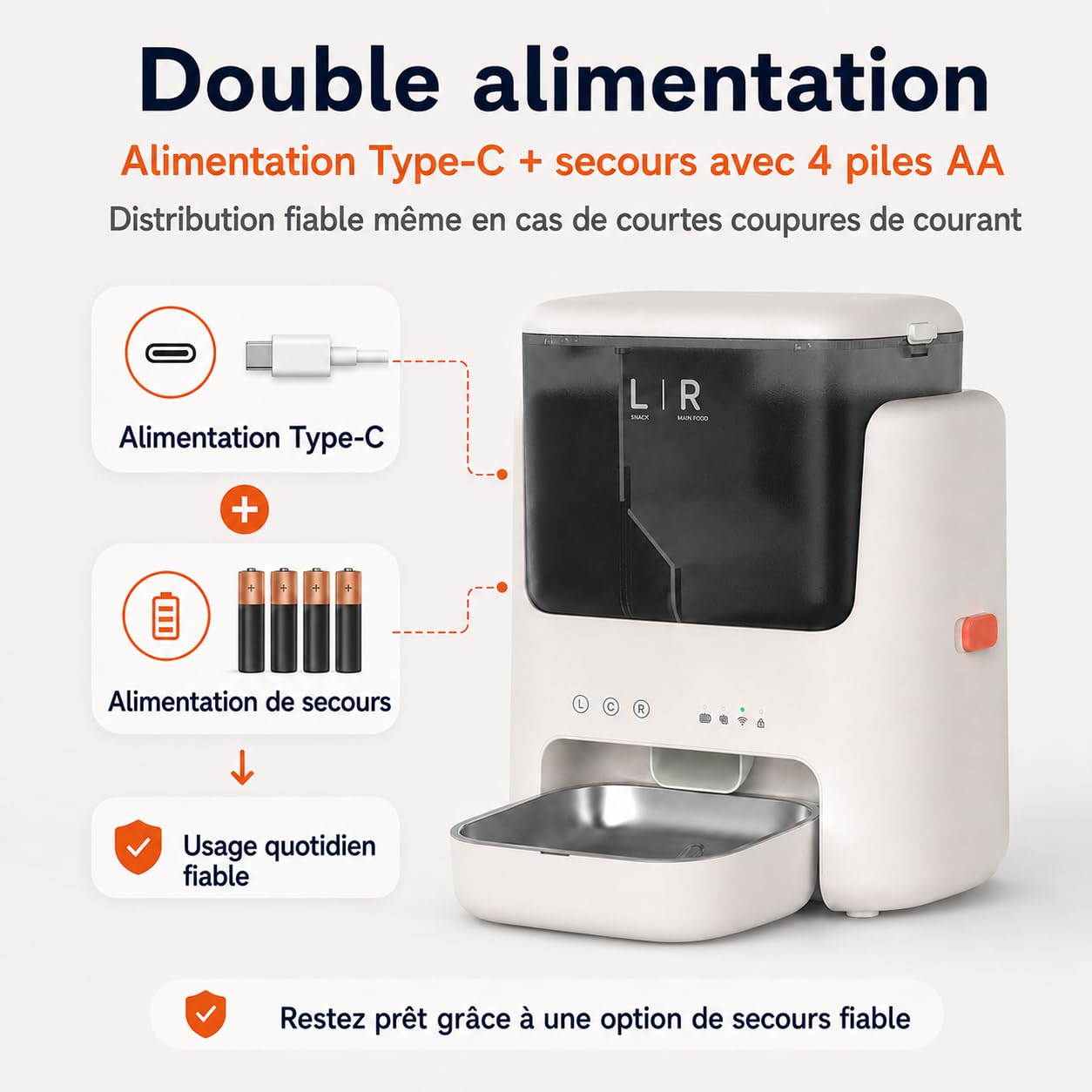 Distributeur Intelligent Chat pour croquettes et friandises sèches