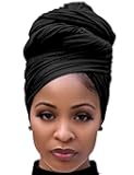 Head Wraps for Black Women Stretch Head Scarf Long African Hair Wraps Turban Headwraps Jersey Headbands