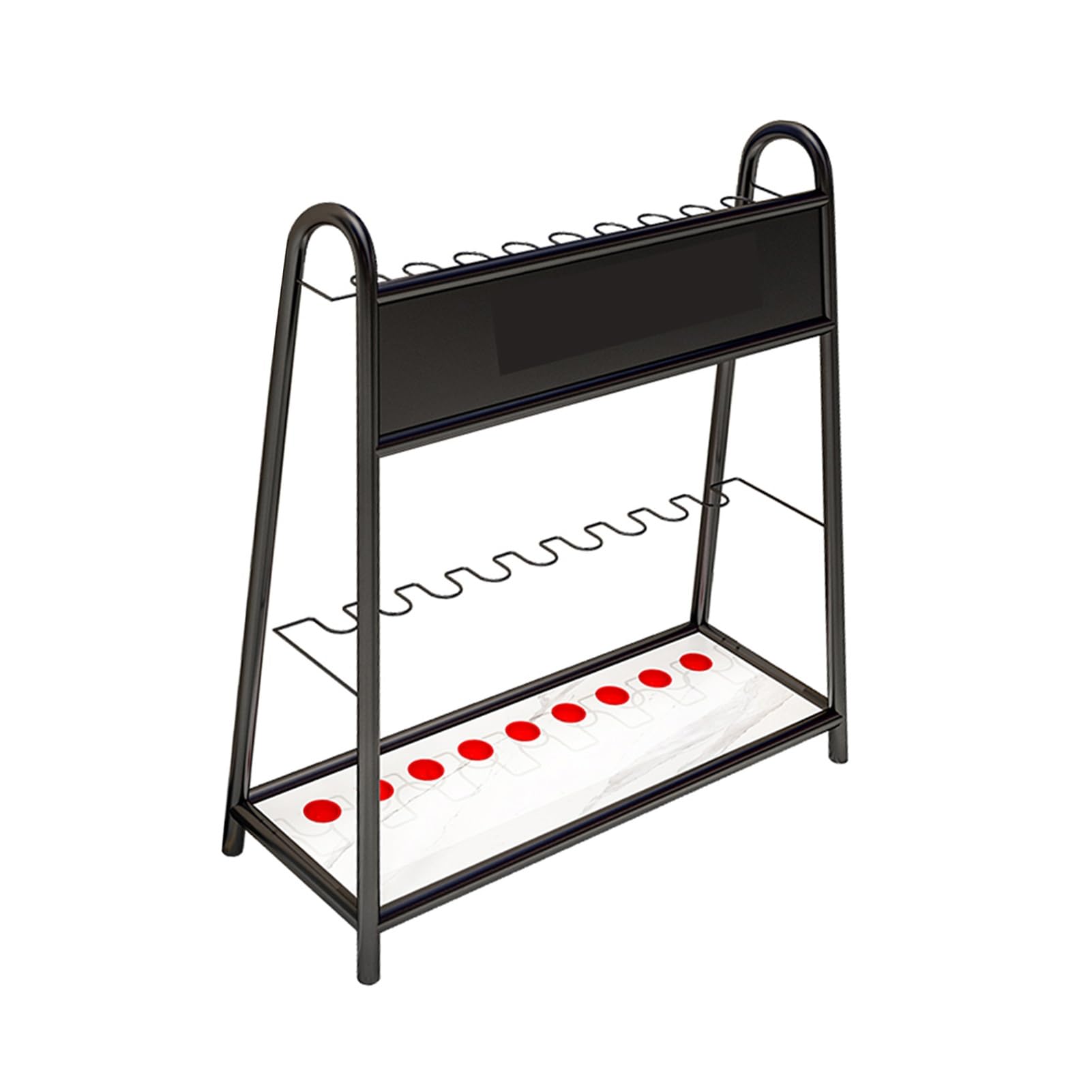 ZFUCMAYL Freestanding Billiards Pool Stick Holder,Display Floor Cue Storage,Billiard Racks,with Stabilizing Holes(Black)