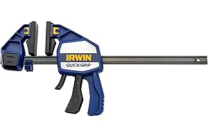 IRWIN QUICK-GRIP 12" One-Handed Heavy-Duty Bar Clamp for Woodworking, (1964712)