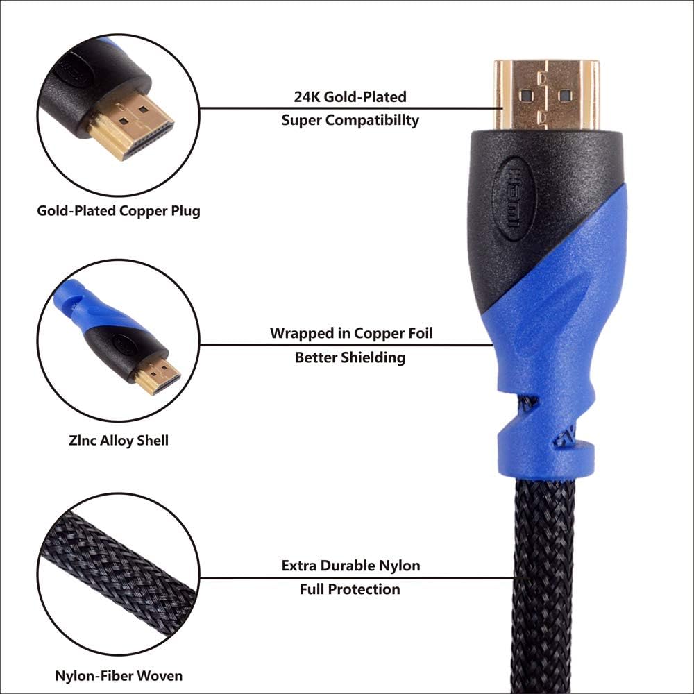 Bіg Sаlе 8k Hdmi Cable,8K&60Hz 4K@120Hz 4320P UHD Hdmi Cable 48gbps 2.1 for Computer Tv Any Other Hdmi-Enable Device 8k Cable hdmi 6 Feet