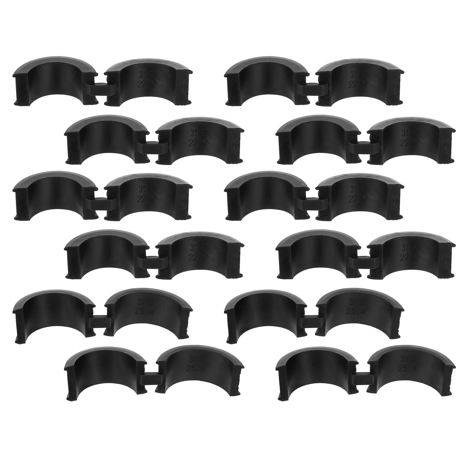 Rmeet Bike Handlebar Gasket,12 PCS Rubber Bicycle Handlebar Shim Spacer
