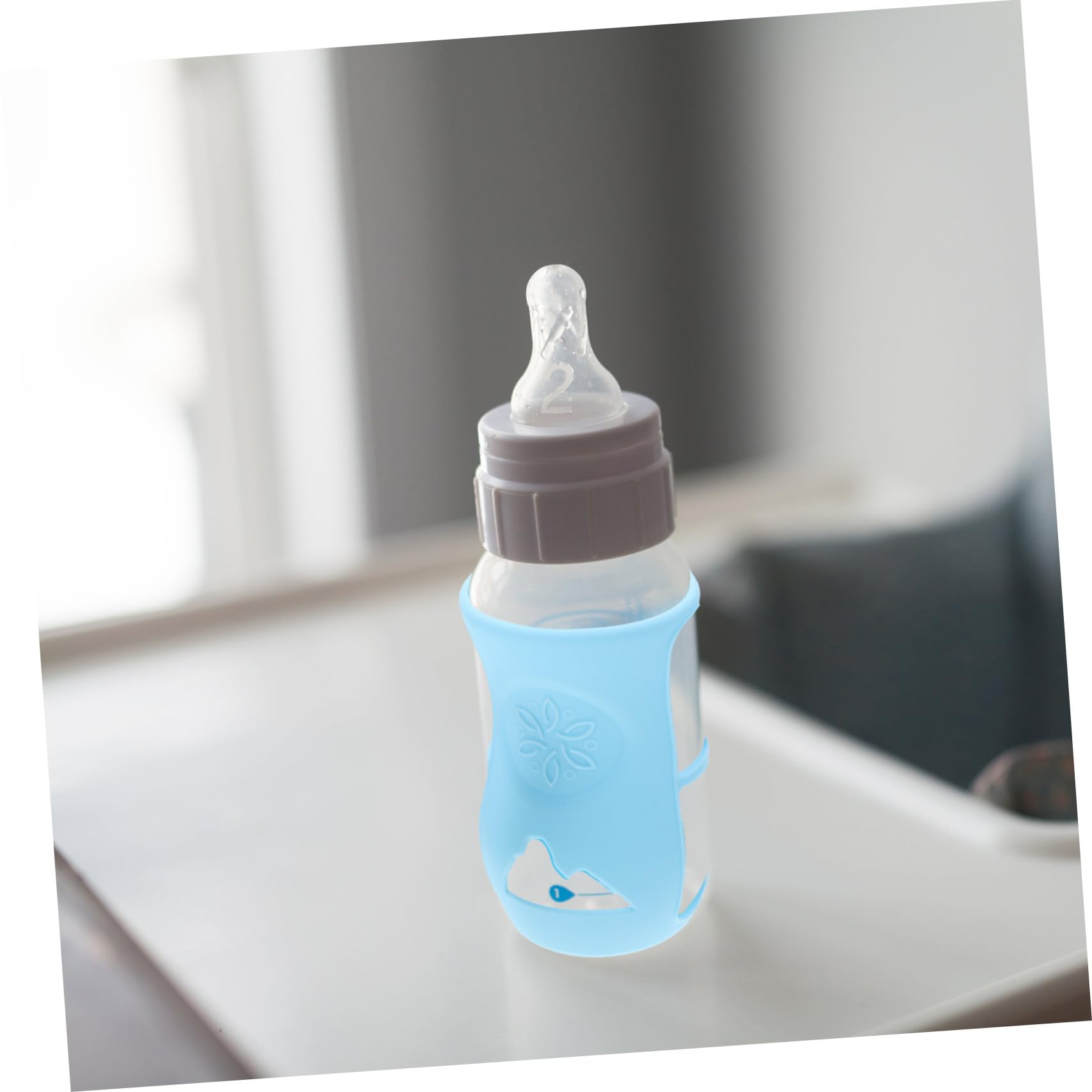 Funda de Silicona Color Neutro 240ml para Biberón 4 Piezas