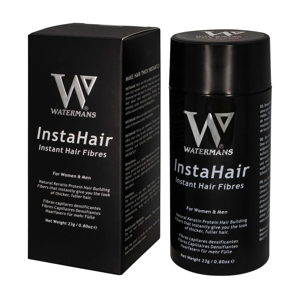 InstaHair Best Hair Building Fibres Light Brown 23g - Hair Fibers for Men and Women Hair loss concealer, 23 g (Pack of 1)