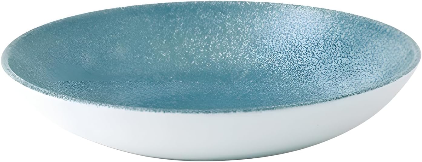 Churchill Studio Prints Raku Round Coupe Bowl Topaz Blue 182mm