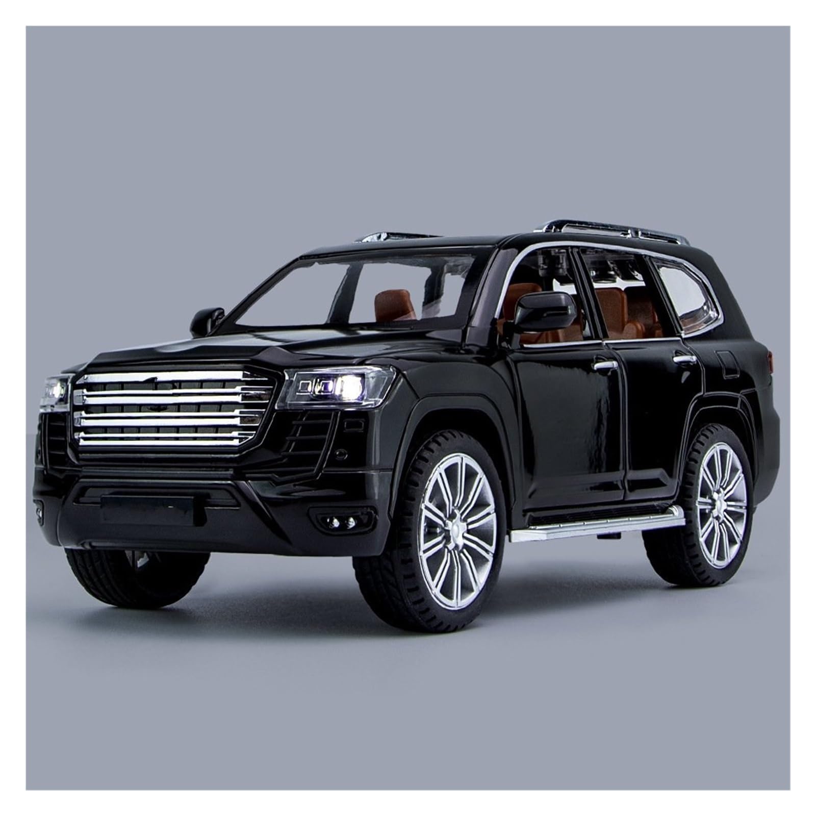 BANKOTO Diecast Car 1:24 For Land For Cruiser LC300 Alloy Car Model Diecasts Metal Vehicles Collectible(Black)
