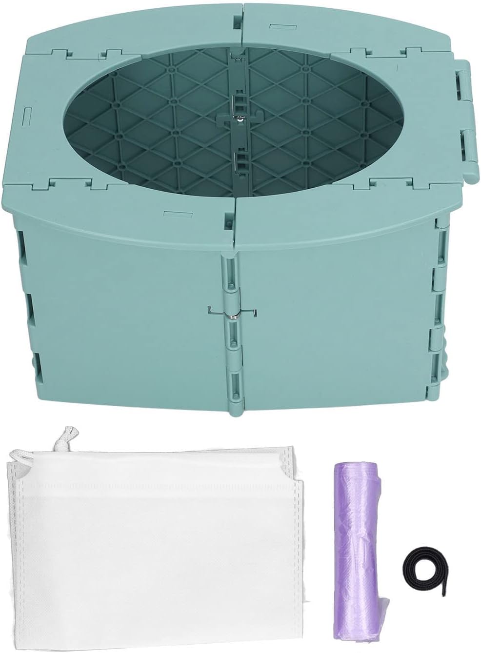 Baby Toilet, Easy to Clean, Foldable, Small, Heavy Duty, Strong Training Potty for Camping (Green)