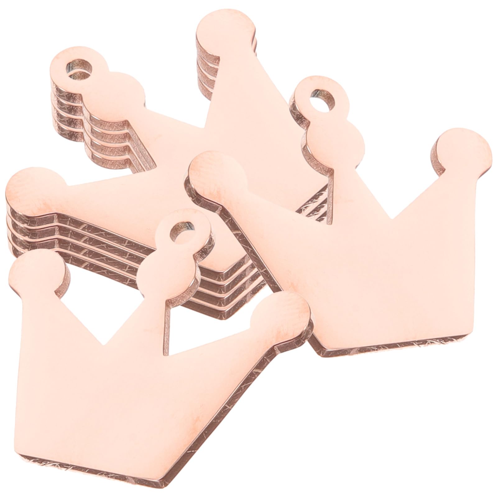 Tofficu Pendentif Couronne Étiquettes D'identification Pour Chiens Jolie Plaque D'identité Pour Chien Petite Plaque D'identité Étiquette De Chiot Métal Rose Gold