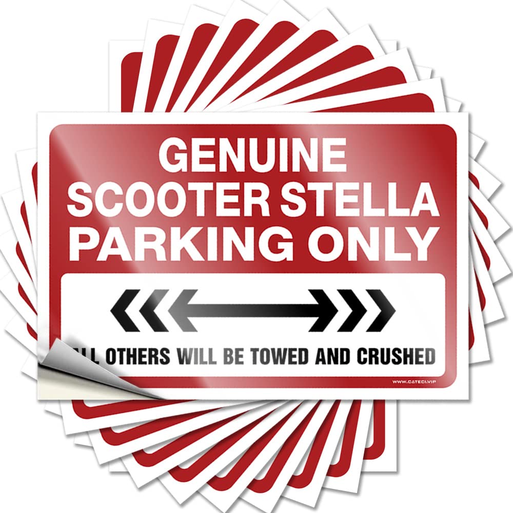 Porch Decorations Cover Decal | Genuine Scooter Stella Parking Only Autumn for Layered Decor(6X9CM)