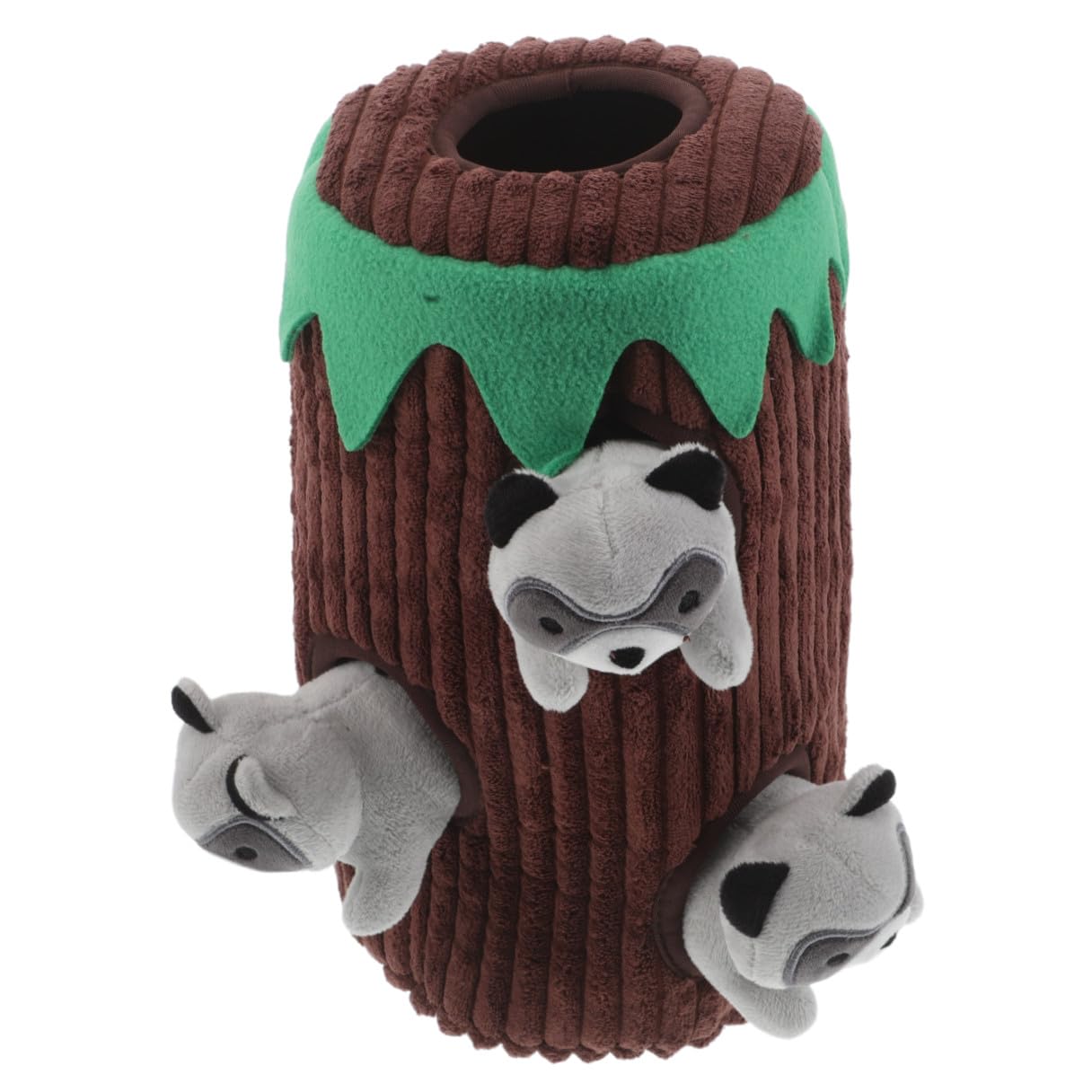 Abaodam Juguete Interactivo Chirriante para Perros con Forma de Mapache de Peluche Duradero Resistente Mordidas para Razas Pequeñas Medianas y Grandes Estimula Social y Exploración Natural