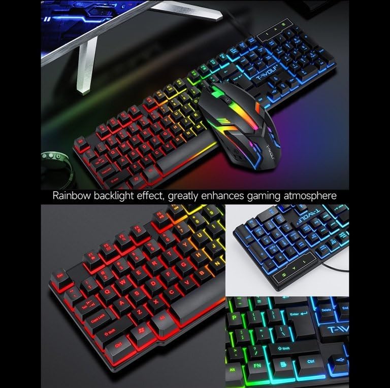 T-Wolf Gaming Mouse Pad with red and black design