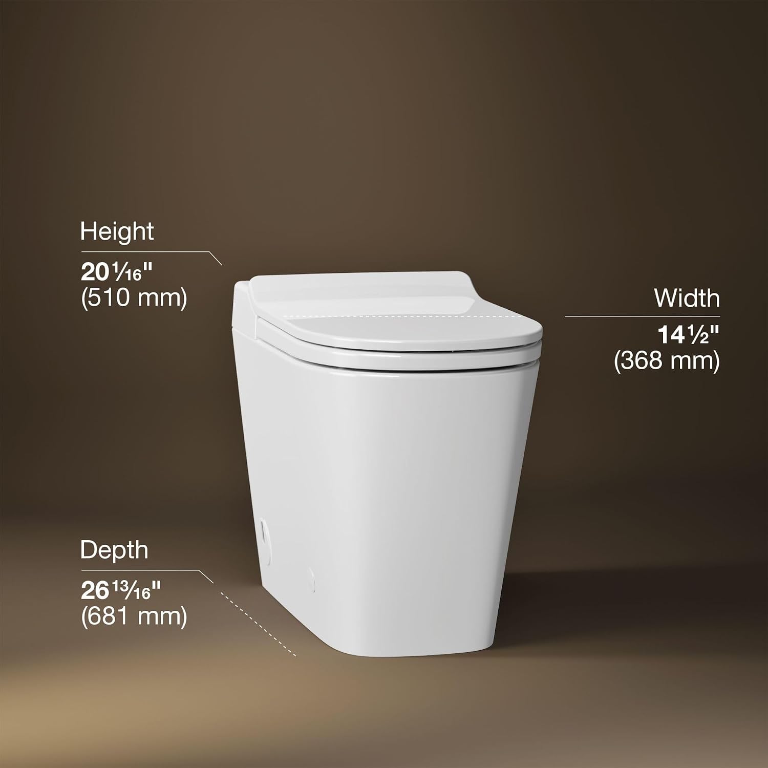 Kohler 32847-0 Leap™ Lite One-piece elongated toilet, dual-flush, White