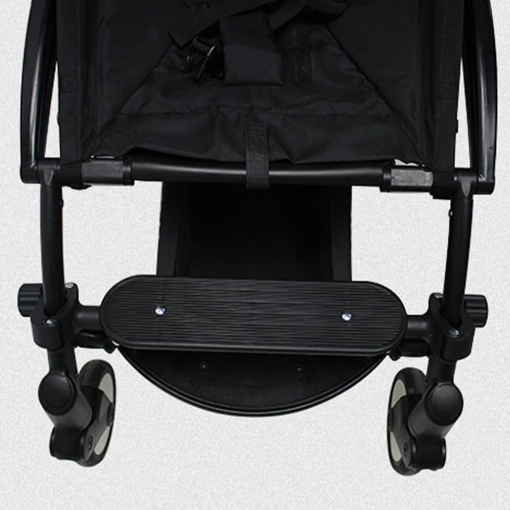 Rallonge de Marchepied pour Poussette Bébé Réglable en Plastique Noir