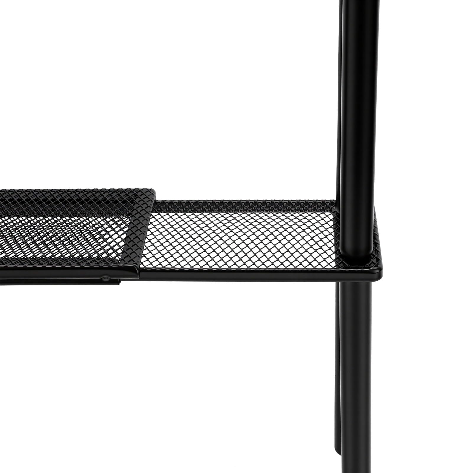 Support pour Plantes à Double Couche pour Intérieur et (BLACK)