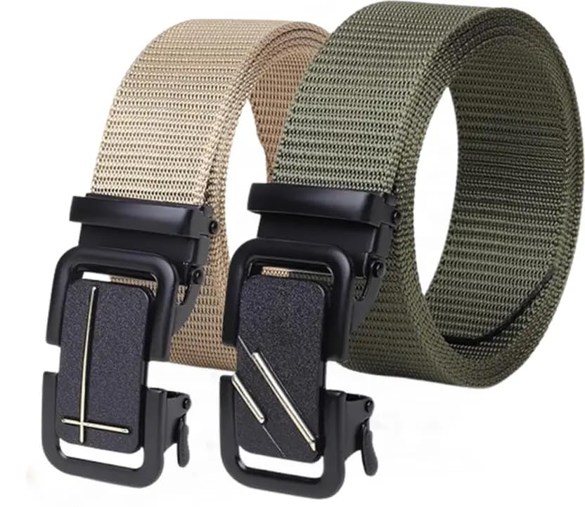 Tactical Military Belt, Nylon Web Belt with Quick Release Buckle, Army Green and Khaki, Heavy Duty for Outdoor Activities-image-10