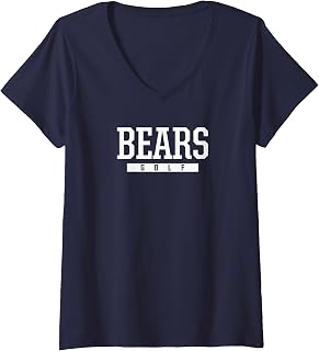 Womens Pleasant Valley Bears Golf HS V-Neck T-Shirt