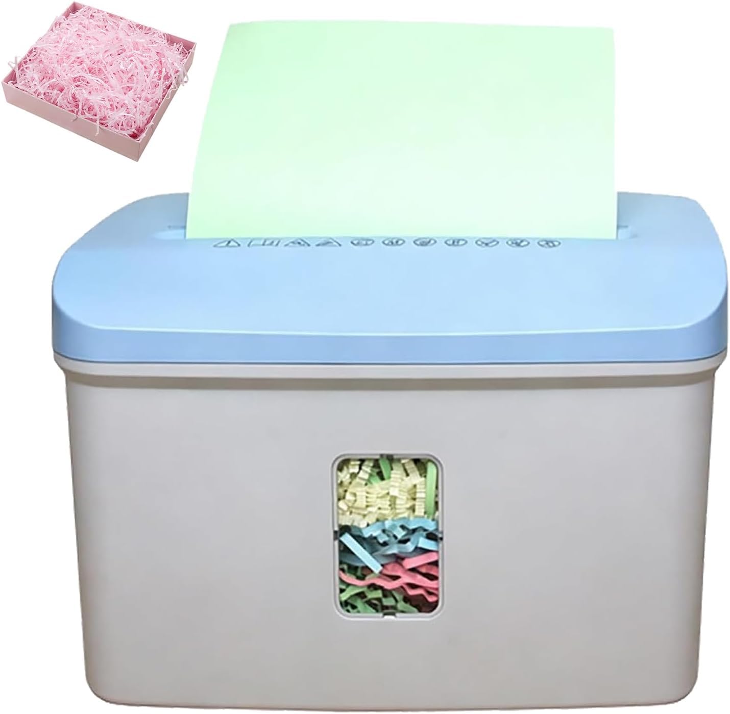 Automatyczna niszczarka zygzakowata, 7,5 litra, cięcie faliste, szerokość cięcia: 4 mm, uchwyt na papier o grubości od 25 g do 70 g, okienko podglądowe, narzędzie do