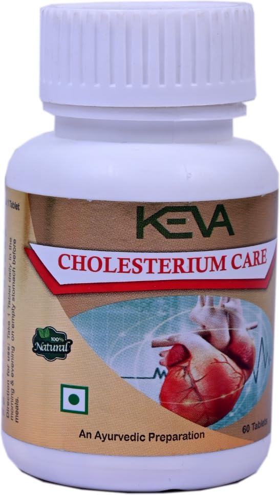 Keva Cholesterium Care Tablet for Cholesterol Control Medicine | 60 Tablets (Pack Of 2 (120 Tablets))