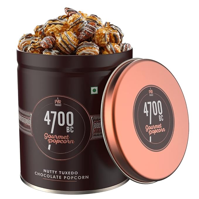 4700BC Nutty Tuxedo Chocolate Popcorn, Tin, 150g