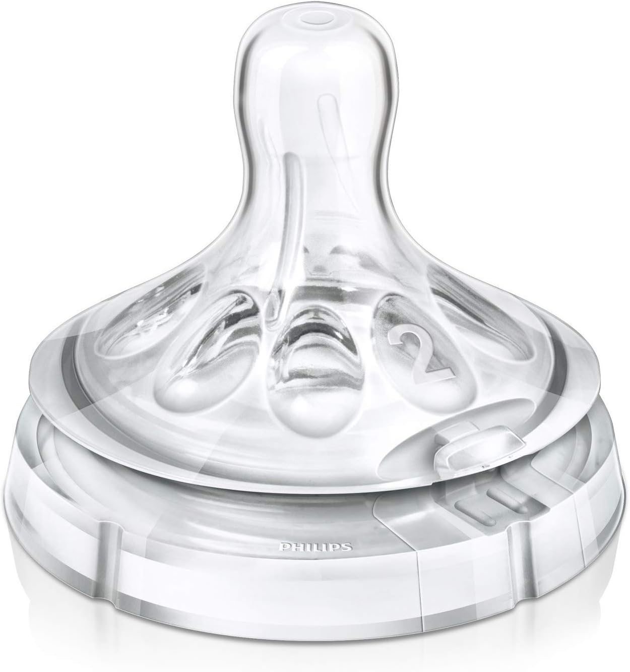 Philips Natural Teat 2 Holes Slow Flow (Clear) Pack of 2