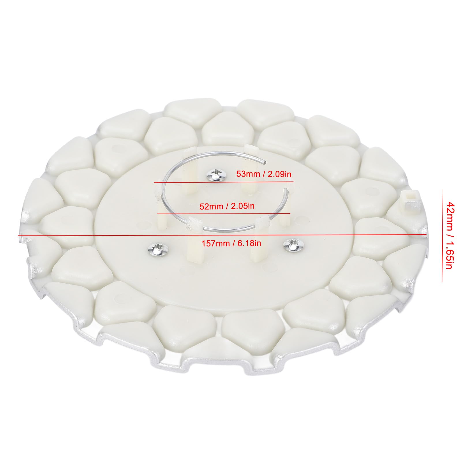 4 Pièces Capuchon Central de Roue 157mm Argent Structure Stable Forme de Ajustement Universel Capuchons de Moyeu de Jante de Voiture pour Véhicules Capuchon Central de