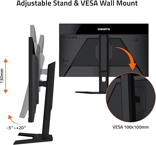 Miniatura 5 de GIGABYTE M27Q X 27" 240Hz 1440P Monitor de juegos KVM, pantalla IPS SS 2560x1440, tiempo de respuesta de 1 ms (MMPRT) 92% DCI-P3, 1 puerto de