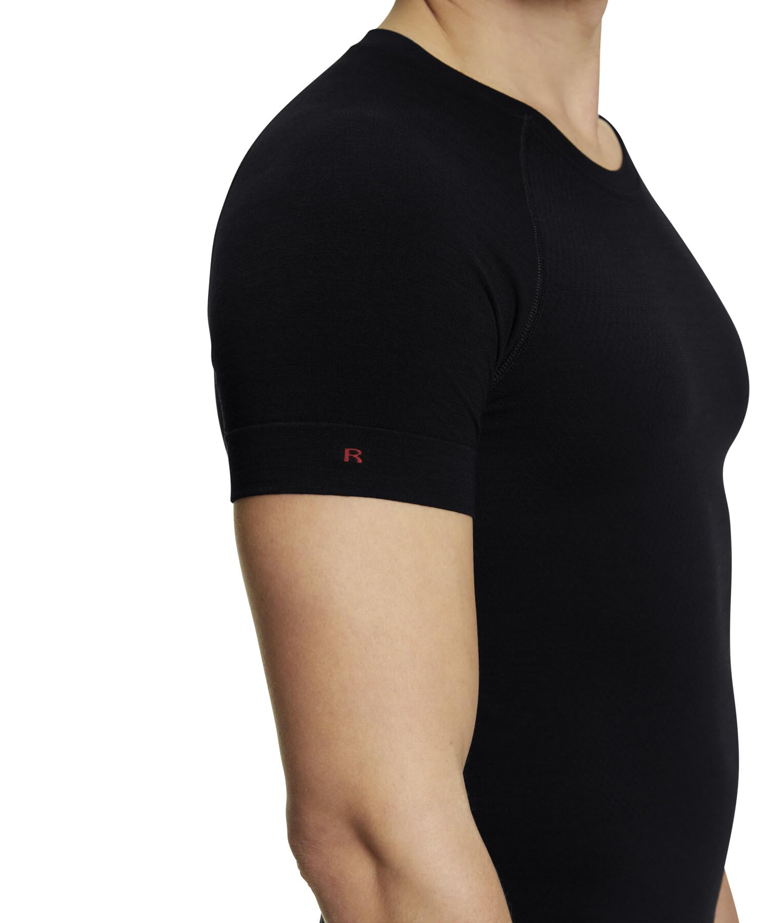 FALKE Mężczyźni Wool-Tech Light Round Neck Podkoszulek na ciepłe i niskie temperatury bielizna oddychająca regulująca temperaturę neutralizująca zapachy wełna materiał funkcyjny 1 Sztuka