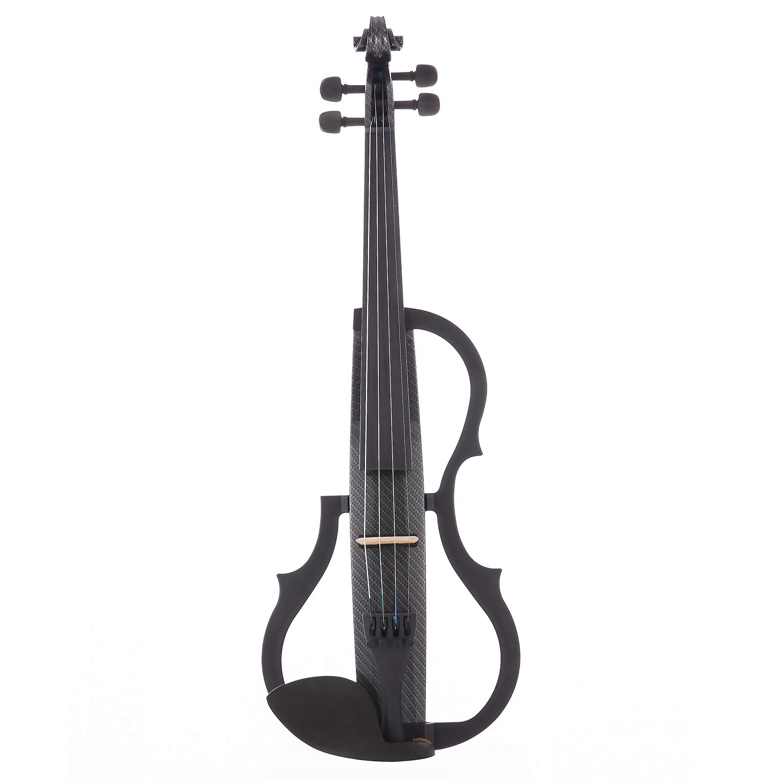 Kinglos 4/4 Colored Solid Wood Advanced 3-Band-EQ Electric/Silent Violin Kit with Ebony Fittings Full Size (SDDH1311)