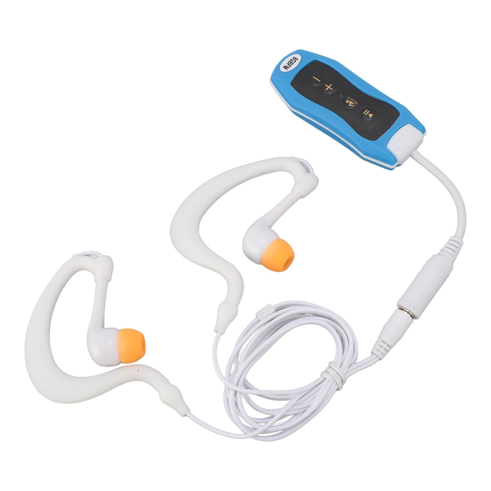 Pongnas Lettore Musicale MP3 Subacqueo, Design Ergonomico Lettore MP3 Impermeabile IPX8 da 8 GB USB 2.0 a Bassa Perdita con Auricolare Impermeabile per Corsa e Immersioni