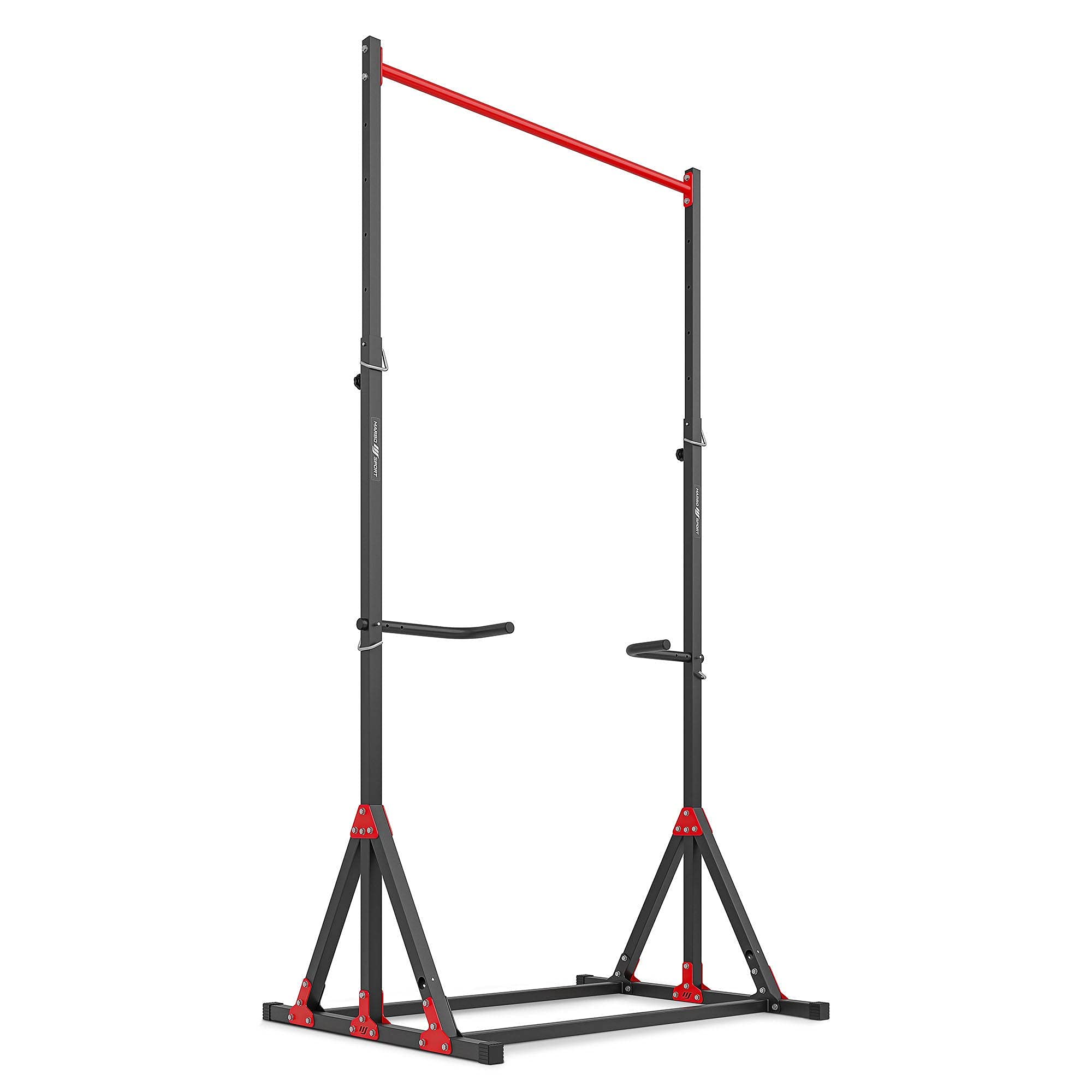 Marbo Sport - Power Tower - Multi-Palestra Stazionaria MH-D203 con Barra per trazioni, Stazione di Immersione e Regolazione in Altezza - attrezzi palestra casa, fitness - Prodotto in EU