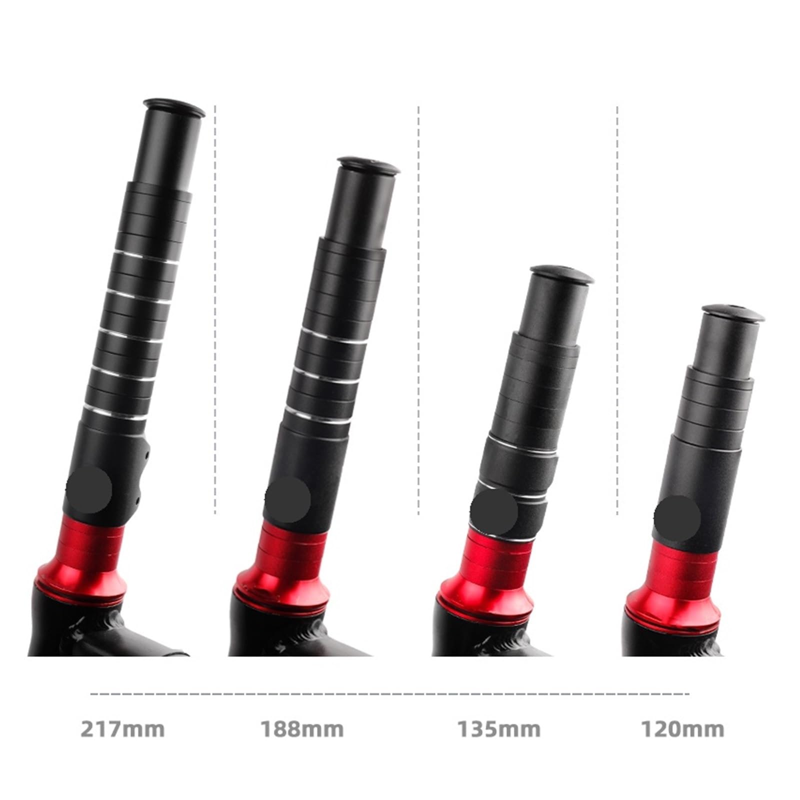 Prolunga dell'attacco Manubrio Prolunga for Altezza Stelo Forcella for Bicicletta Manubrio Adattatore for Rialzo Distanziatore in Lega di Alluminio Accessori for Ciclo 100mm 28,6mm