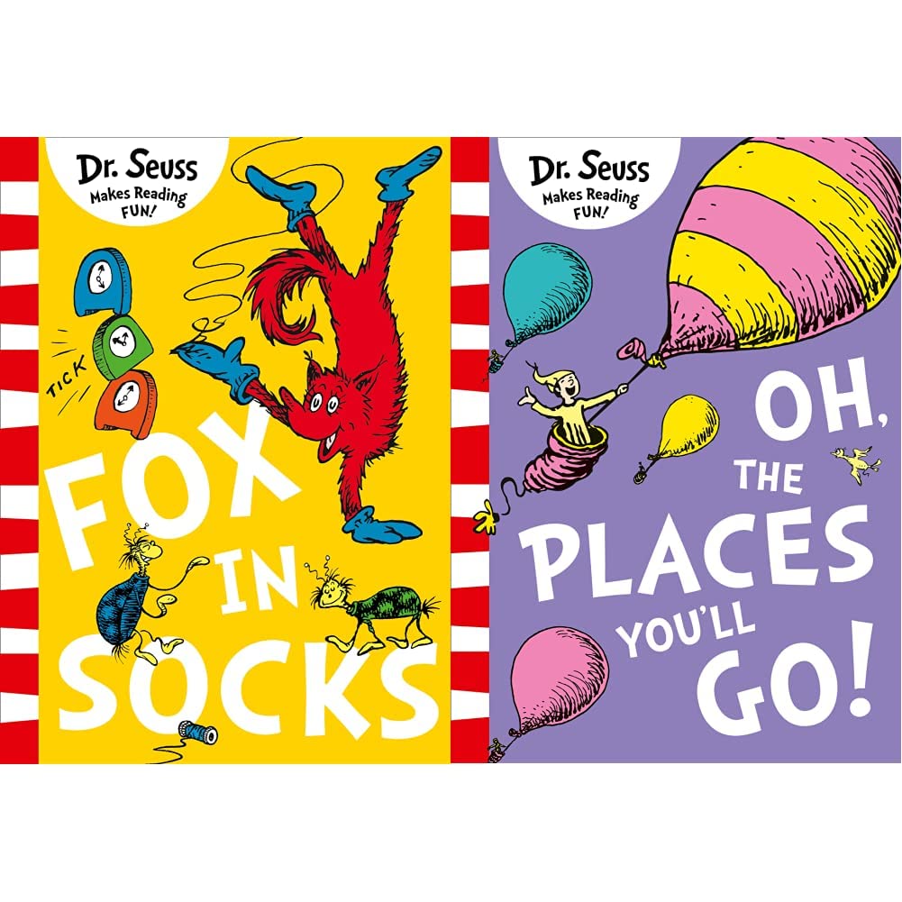 Fox In Socks (Pb Om) + Oh, The Places You’Ll Go! (Pb Om) (Set of 2 Books)
