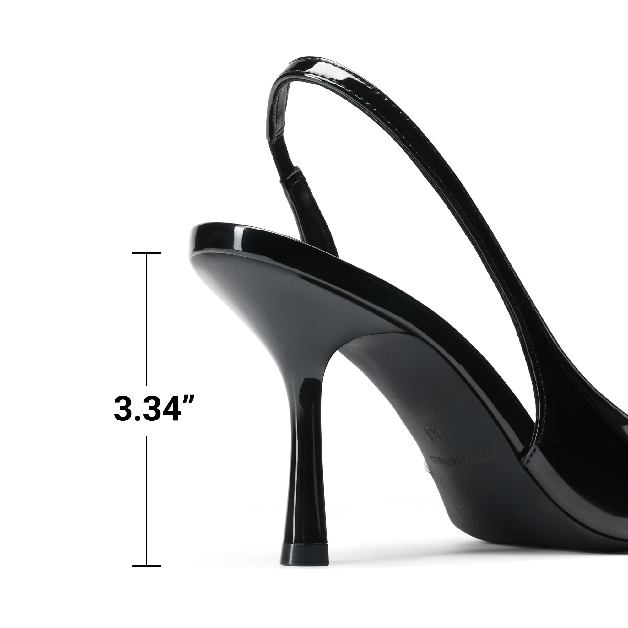 DREAM PAIRS Damen Slingback Pumps, Spitze Kitten High Heels, D'Orsay Stilettoabsatz, Bequemen Elegant Party Brautschuhe