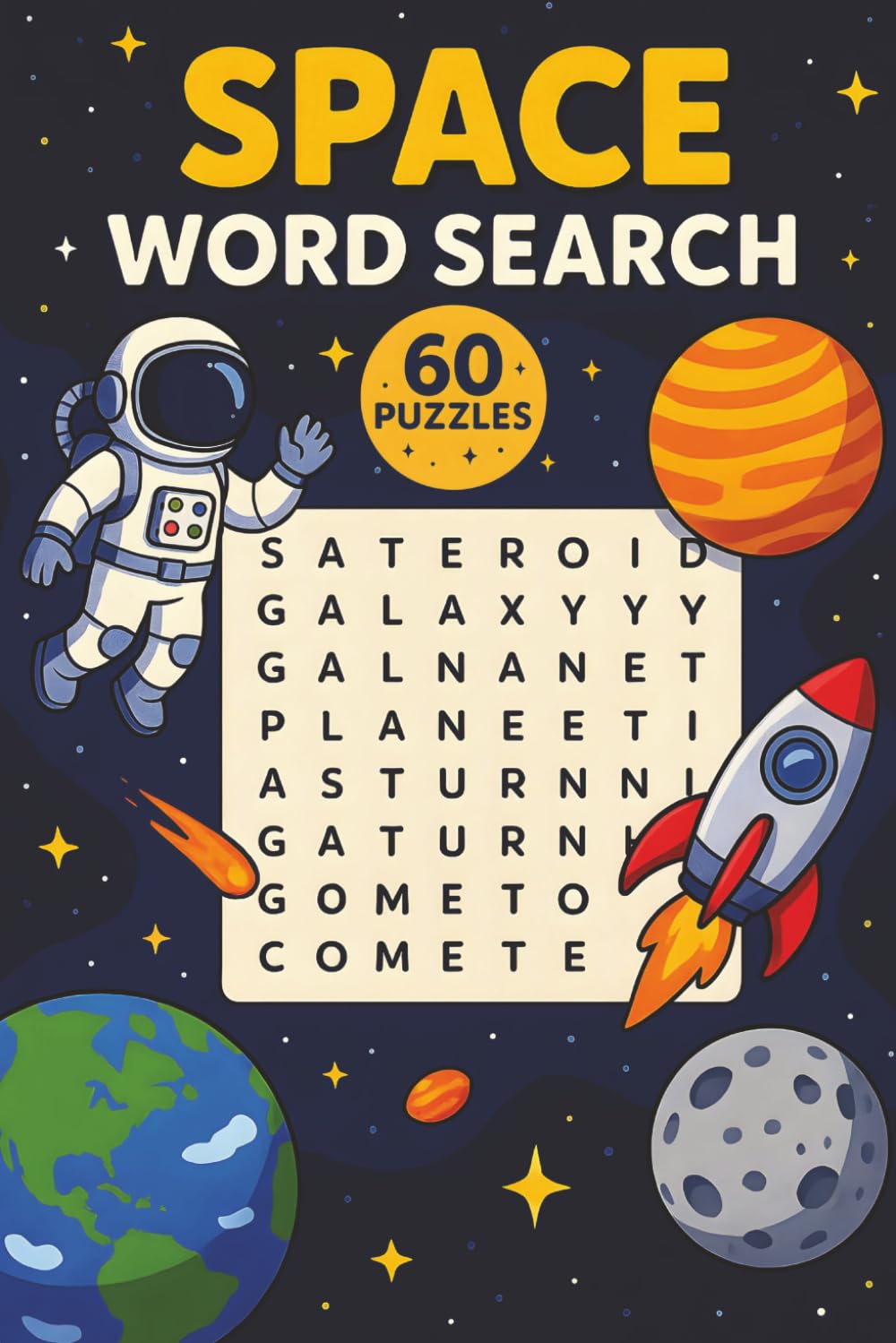 Space Word Search: Discover Astronomy, Planets, Stars, Galaxies, Space Exploration, Telescopes & More
