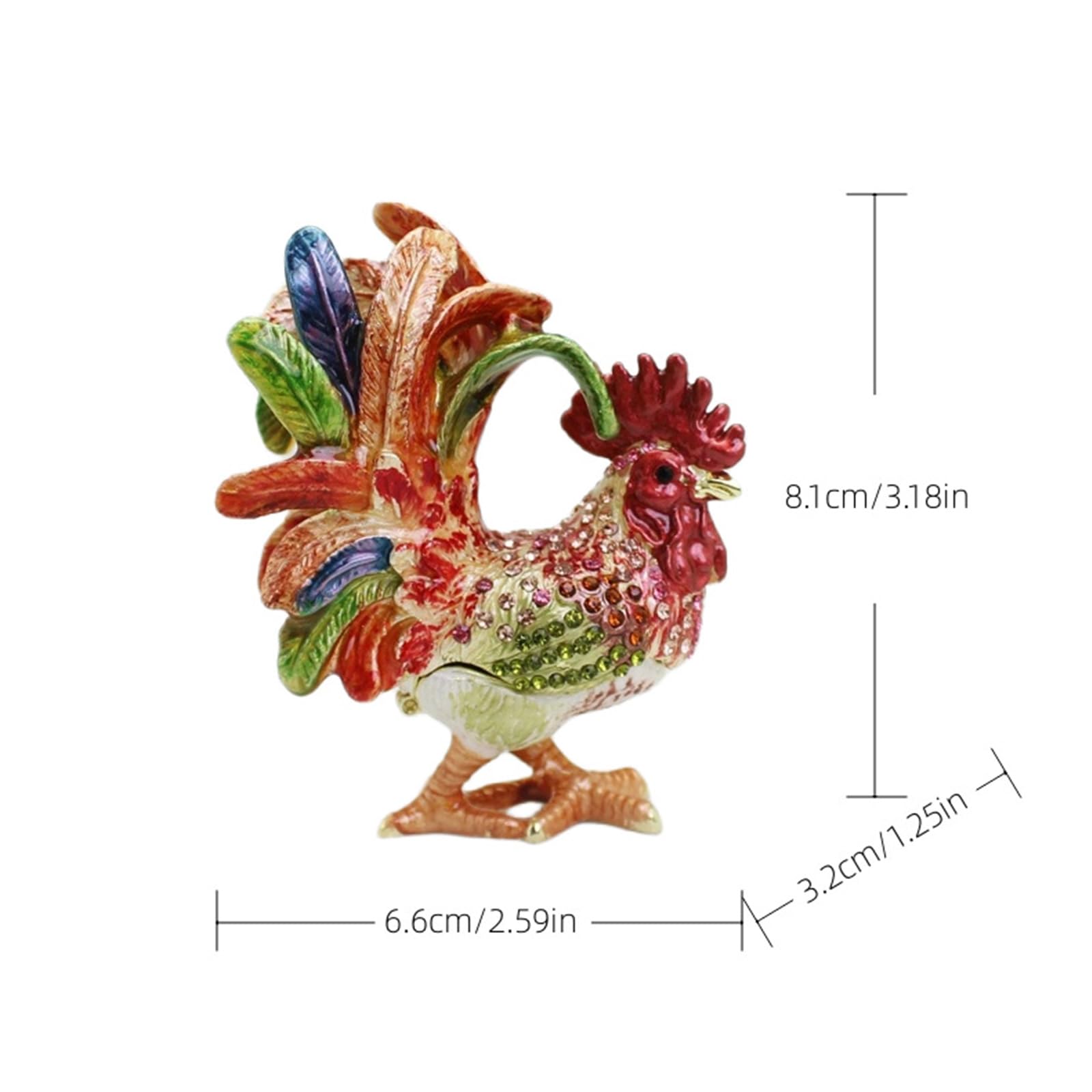 Portagioielli dal design unico con gallo per piccoli, Blue