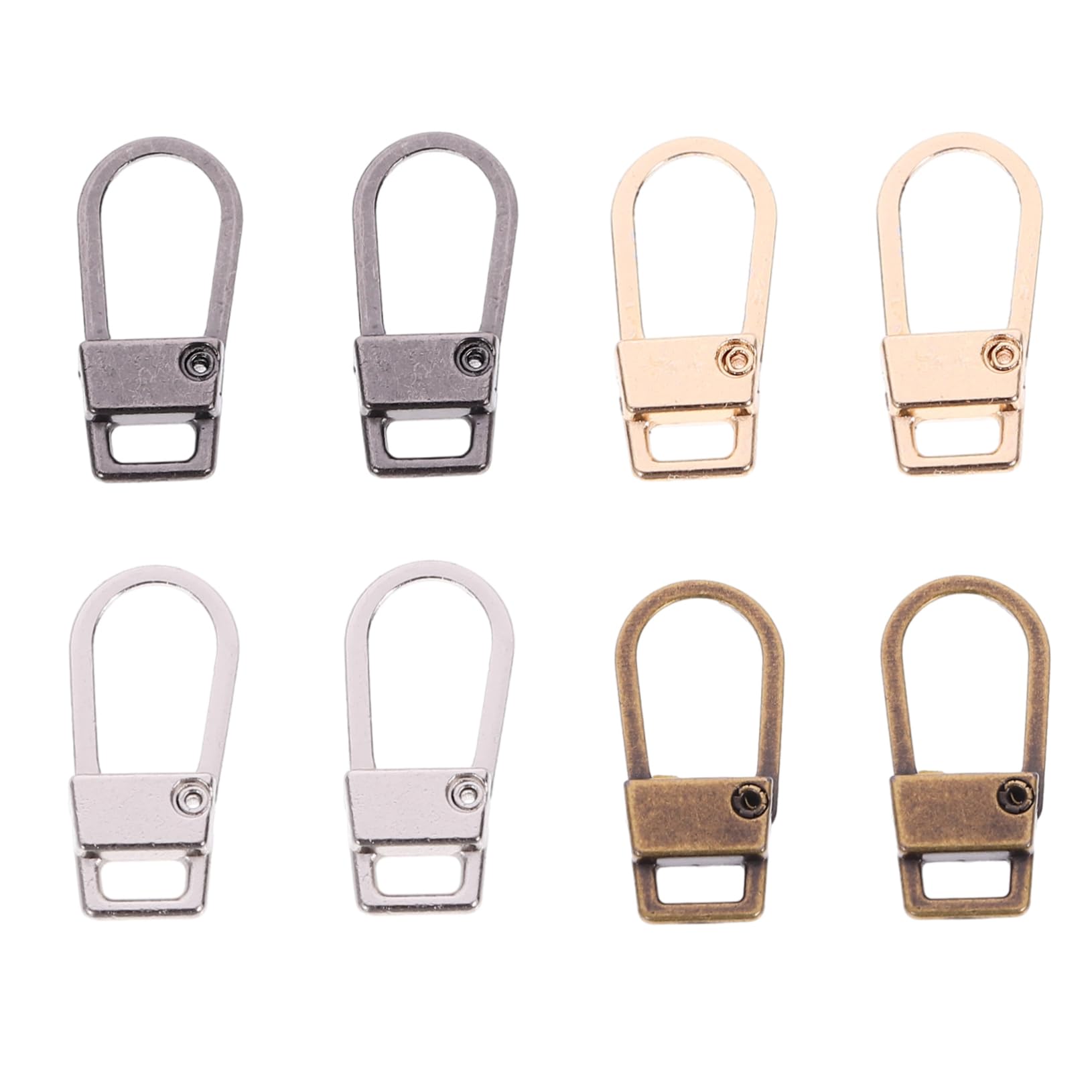 Uonlytech Long-Lasting Zipper Pullers for Luggage Clothing Bags 8pcs DIY Zipper Repair Set Sturdy Material Easy to Use